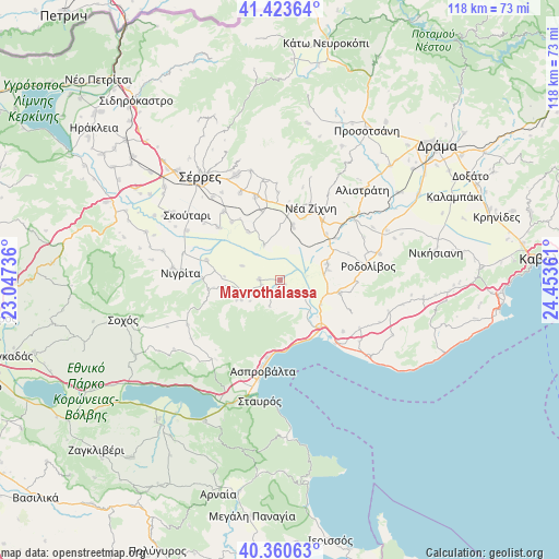 Mavrothálassa on map