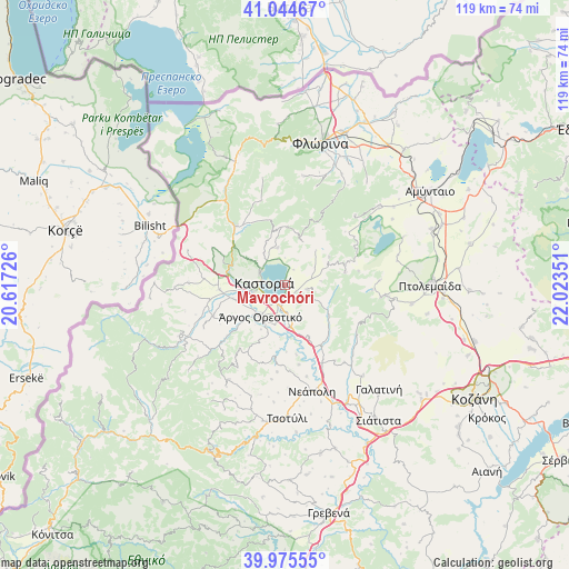 Mavrochóri on map