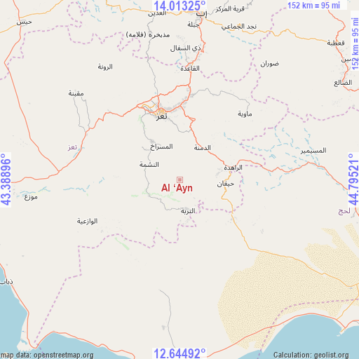 Al ‘Ayn on map