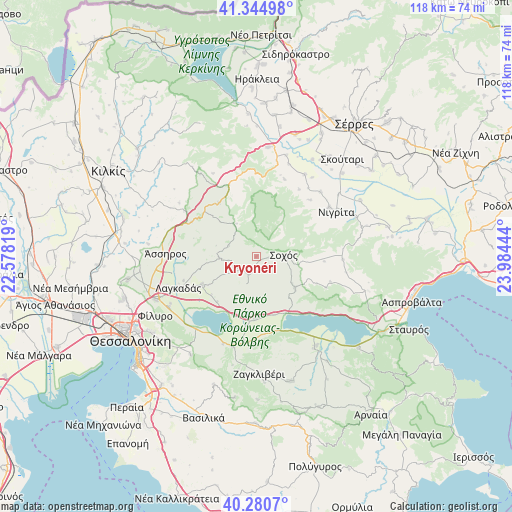 Kryonéri on map