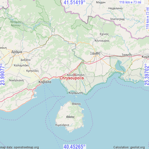 Chrysoúpolis on map