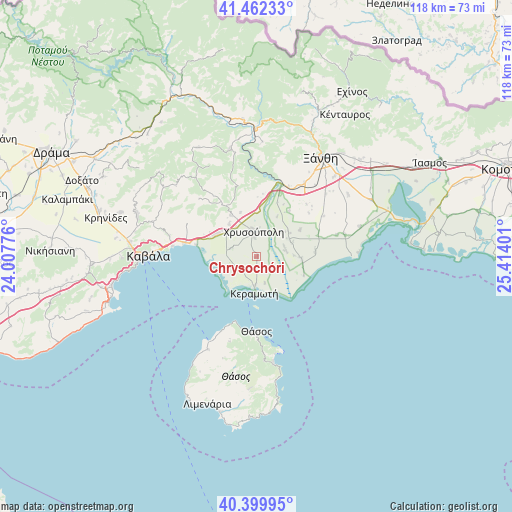 Chrysochóri on map