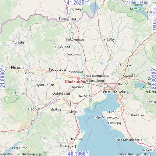 Chalkidóna on map