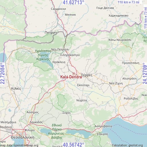 Kalá Déndra on map