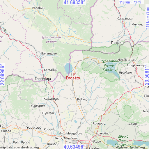 Drosáto on map
