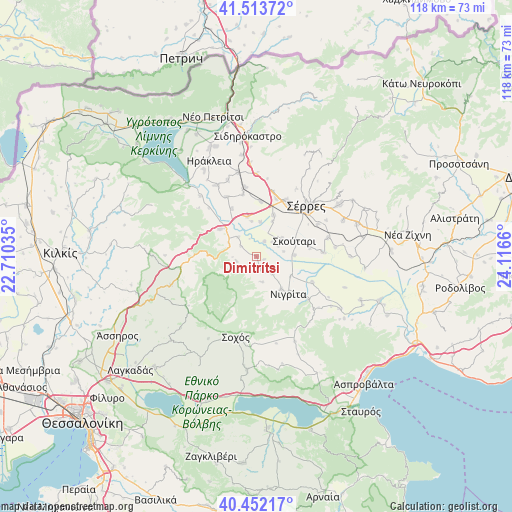 Dimitrítsi on map
