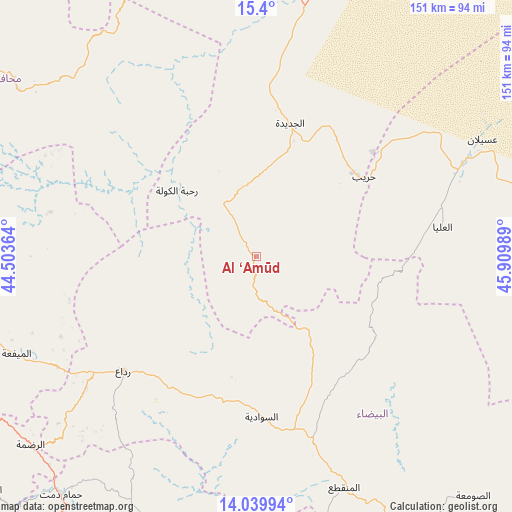 Al ‘Amūd on map