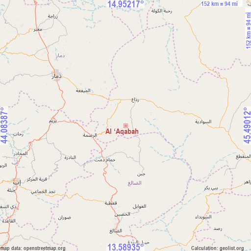 Al ‘Aqabah on map