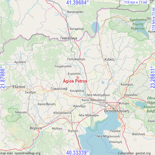 Ágios Pétros on map