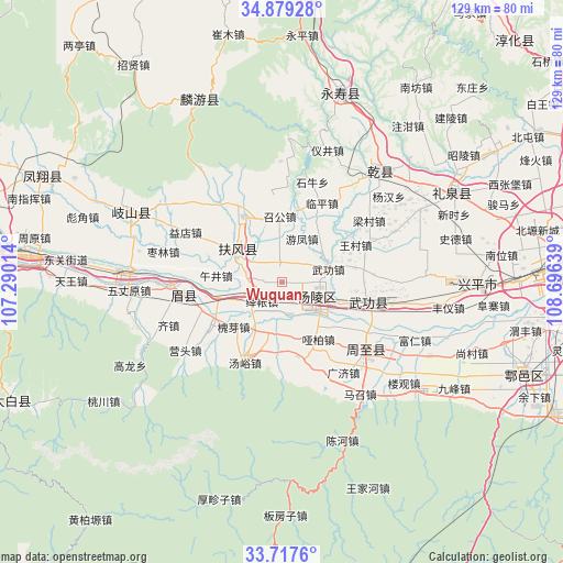 Wuquan on map