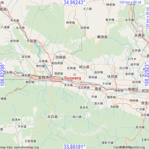 Guowang on map