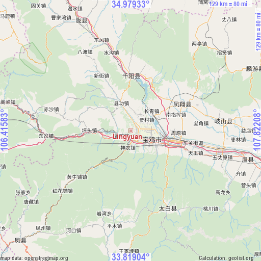 Lingyuan on map