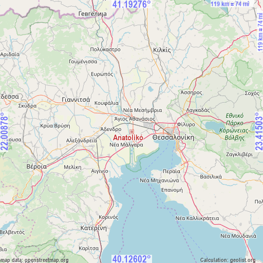 Anatolikó on map