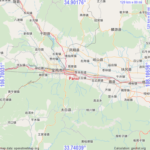 Panxi on map