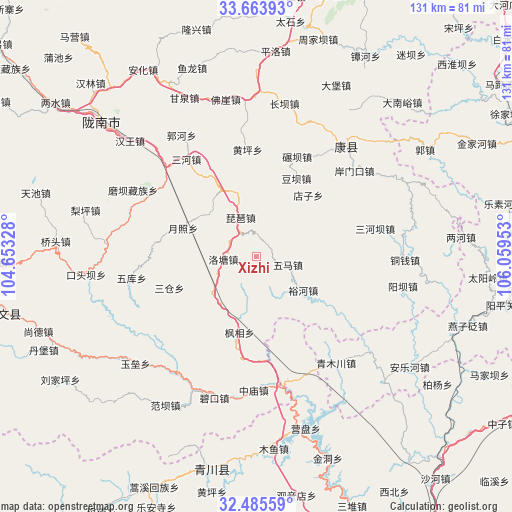 Xizhi on map