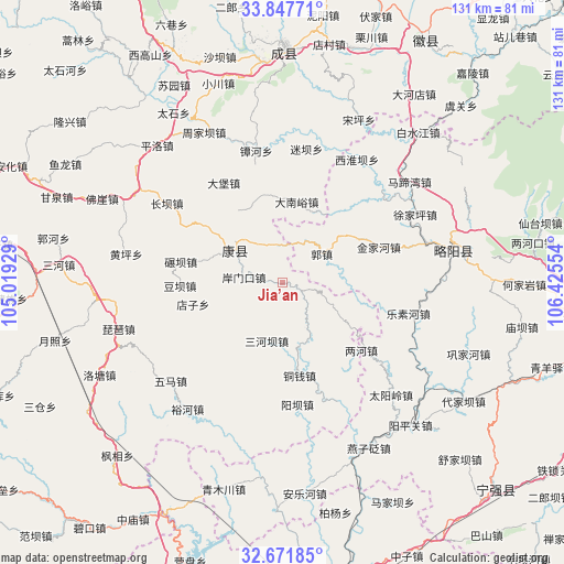 Jia’an on map