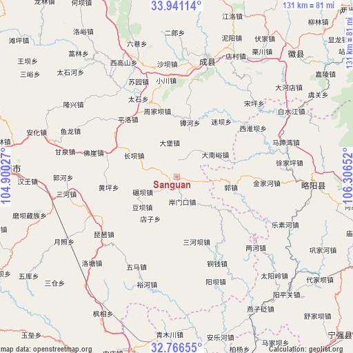 Sanguan on map