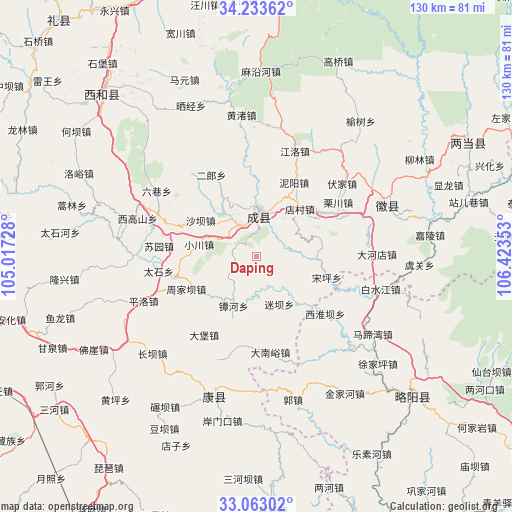 Daping on map