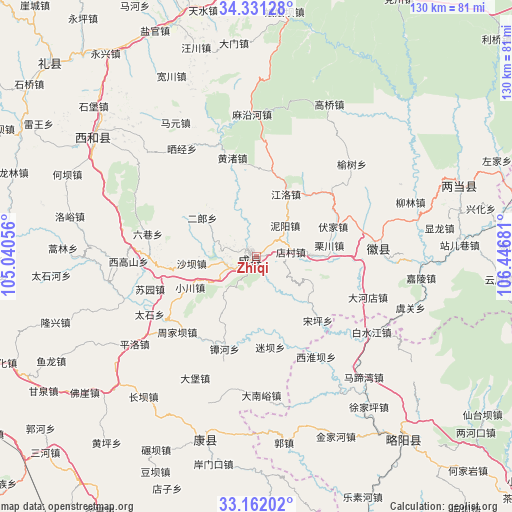 Zhiqi on map