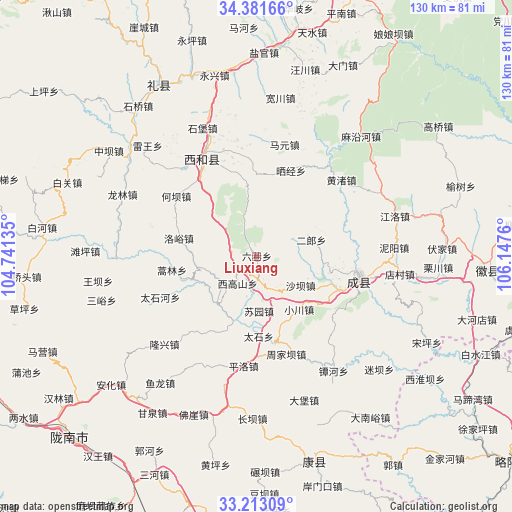 Liuxiang on map