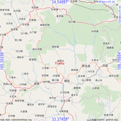 Yushu on map