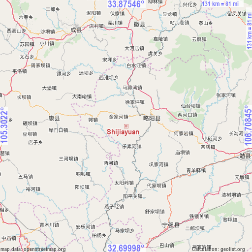 Shijiayuan on map