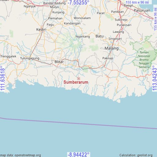 Sumberarum on map