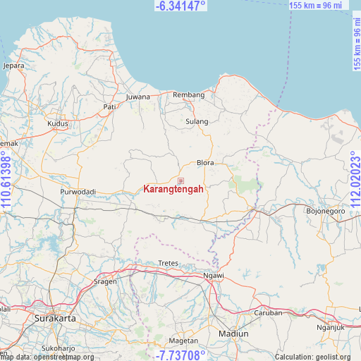 Karangtengah on map