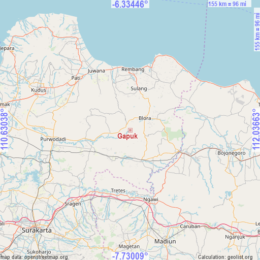 Gapuk on map