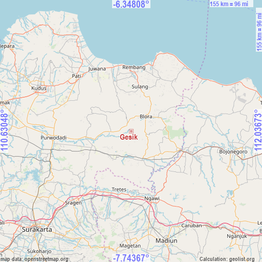 Gesik on map