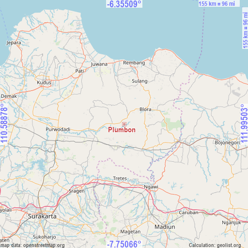 Plumbon on map