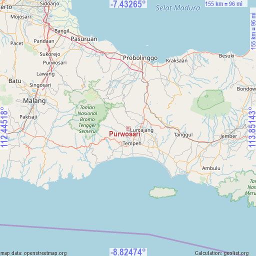 Purwosari on map