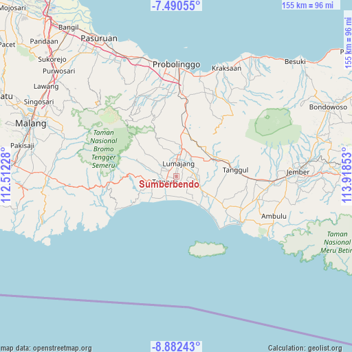 Sumberbendo on map