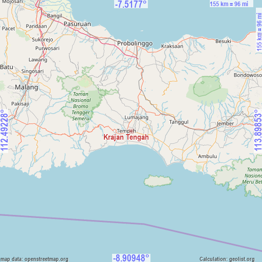 Krajan Tengah on map