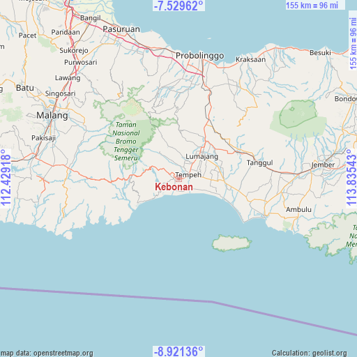 Kebonan on map