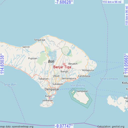 Banjar Tiga on map