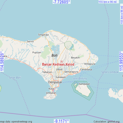 Banjar Kedisan Kelod on map