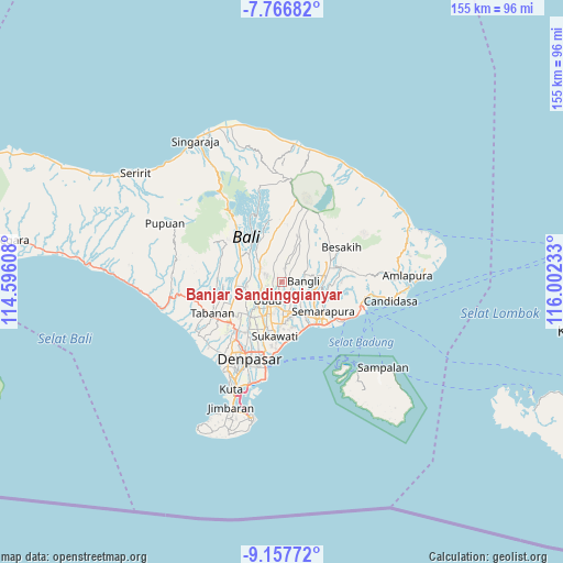 Banjar Sandinggianyar on map