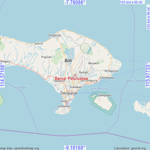 Banjar Petuludesa on map