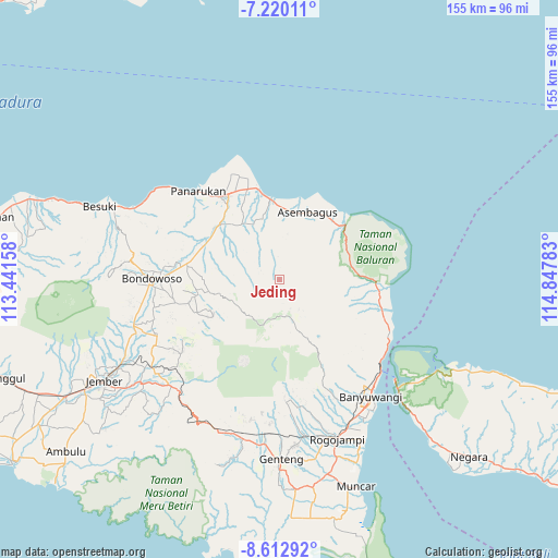 Jeding on map