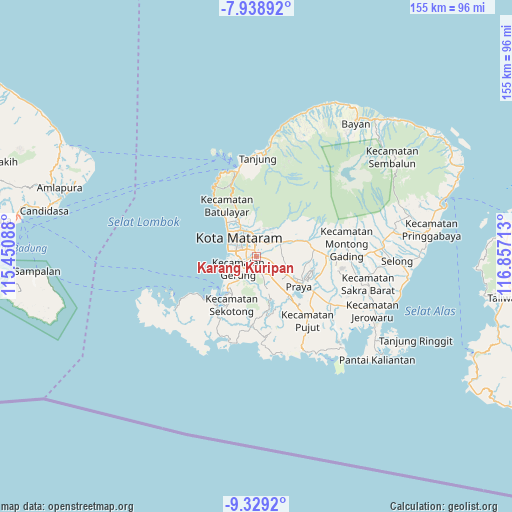 Karang Kuripan on map