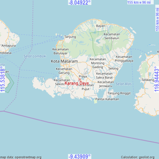 Karang Daye on map