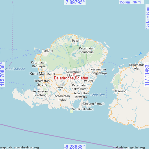 Dalamdesa Selatan on map