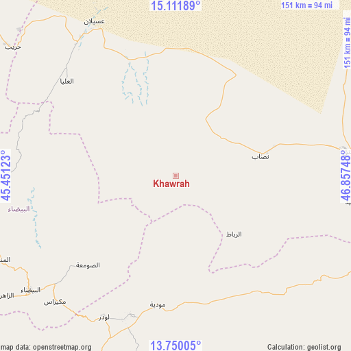 Khawrah on map