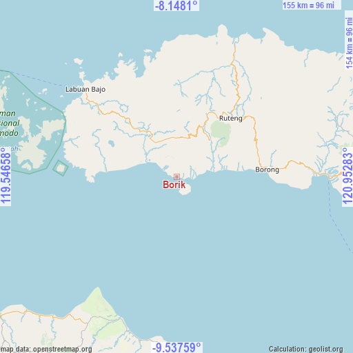 Borik on map