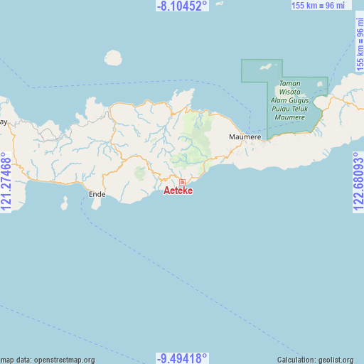 Aeteke on map