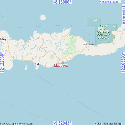 Maubasa on map