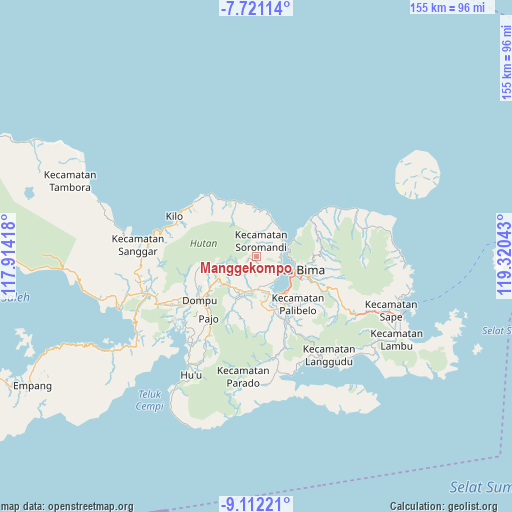 Manggekompo on map