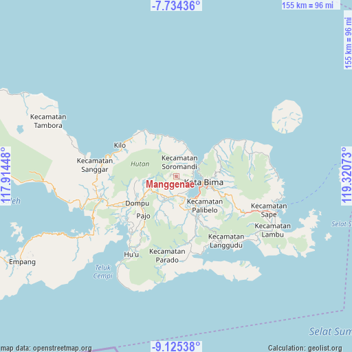 Manggenae on map