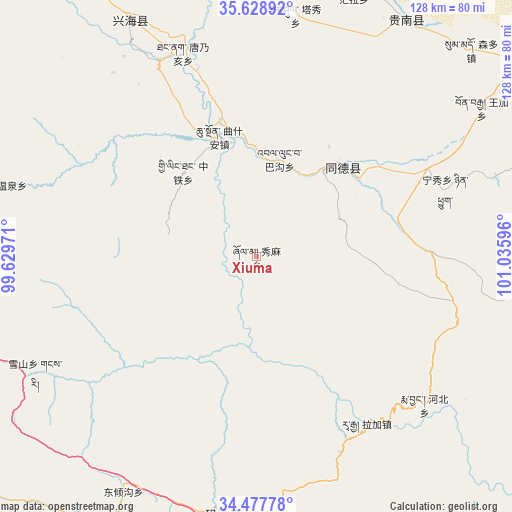 Xiuma on map